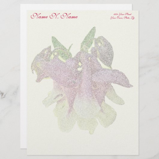 Gekweekte Columbine Letterhead Yellow Persoonlijk Briefhoofd (Voorkant / Achterkant)