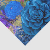 Gekweekte pacock op blauwe Paarse ontkoppeling Tissuepapier (Detail)