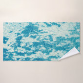 Gekweelde blauwe achtergrond gemaakt van dicht wee badhanddoek (Badhanddoek)