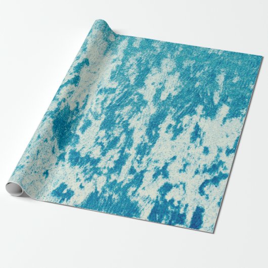 Gekweelde blauwe achtergrond gemaakt van dicht wee cadeaupapier (Uitgerold)