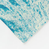 Gekweelde blauwe achtergrond gemaakt van dicht wee fleece deken (Hoek)