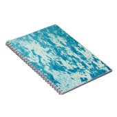 Gekweelde blauwe achtergrond gemaakt van dicht wee notitieboek (Rechterzijde)