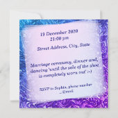 Gekweelde curven blauw tot violet kaart (Achterkant)