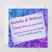 Gekweelde curven blauw tot violet kaart (Voorkant)