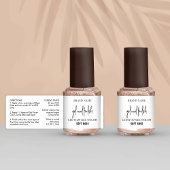 Gel Nail Polish Label Minimalist Zwart-wit