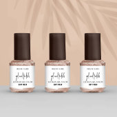Gel Nail Polish Label Minimalist Zwart-wit