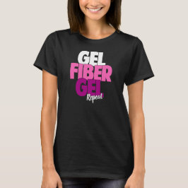 Gel, Vezel, Gel, Herhaal - 3D de Lashes van de Vez T-shirt