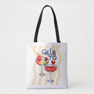 🍦 GELA TO – Schattig Retro Ijs Grafisch Tote Bag