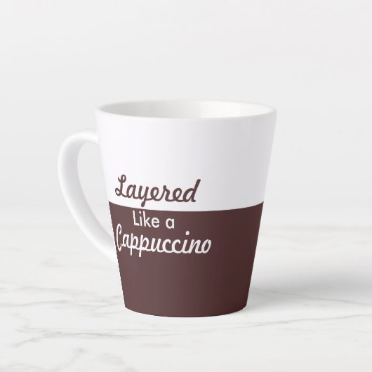 Gelaagd als een Cappucino Latte Mok (Linkerhoek)