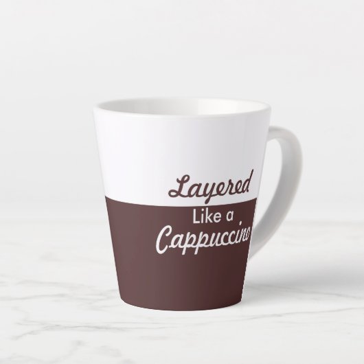 Gelaagd als een Cappucino Latte Mok (Rechterhoek)