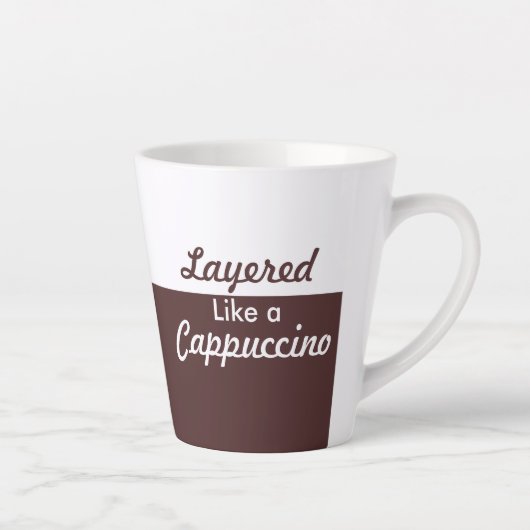 Gelaagd als een Cappucino Latte Mok (Rechts)