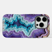 Gelaagd blauw, Paarse en crème Abstract Case-Mate iPhone Case (Achterkant (horizontaal))