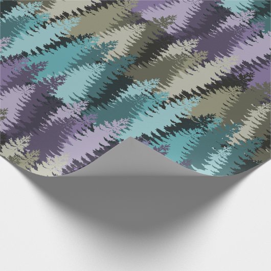 Gelaagd Dennenbos Patroon Cadeaupapier (Hoek)