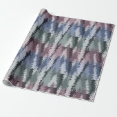 Gelaagd Dennenbos Patroon Cadeaupapier (Uitgerold)