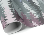Gelaagd Dennenbos Patroon Cadeaupapier (Rol Hoek)