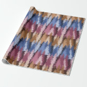 Gelaagd Dennenbos Patroon Cadeaupapier (Uitgerold)
