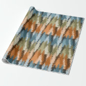 Gelaagd Dennenbos Patroon Cadeaupapier (Uitgerold)