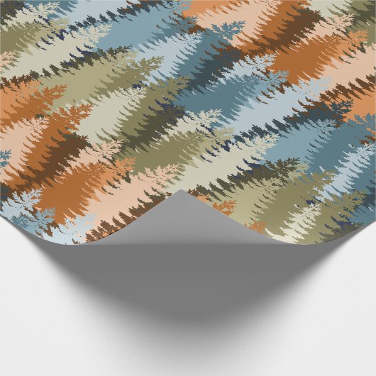 Gelaagd Dennenbos Patroon Cadeaupapier (Hoek)