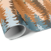 Gelaagd Dennenbos Patroon Cadeaupapier (Rol Hoek)