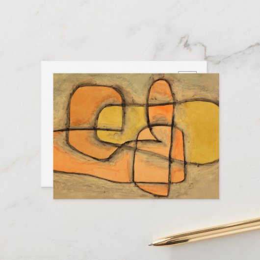 Gelaagd door Paul Klee Feestdagenkaart (Voorkant / Achterkant in situ)