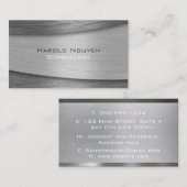 Gelaagd geborsteld metaal Metaal Roestvrij staal Visitekaartje (Voorkant / Achterkant)