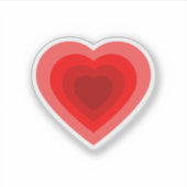 Gelaagd hartontwerp sticker (Voorkant)