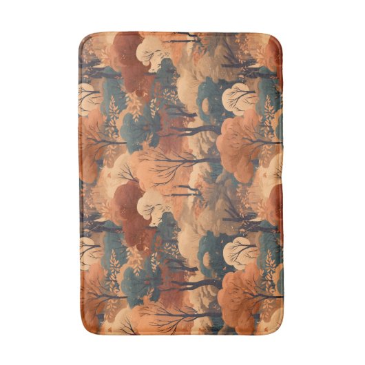 Gelaagd herfstboslandschap - Rustiek bos Badmat (Voorkant Verticaal)