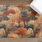 Gelaagd herfstboslandschap - Rustiek bos Badmat