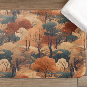 Gelaagd herfstboslandschap - Rustiek bos Badmat