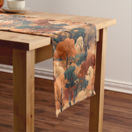 Gelaagd herfstboslandschap - Rustiek bos Korte Tafelloper