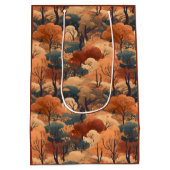 Gelaagd herfstboslandschap - Rustiek bos Medium Cadeauzakje (Achterkant)