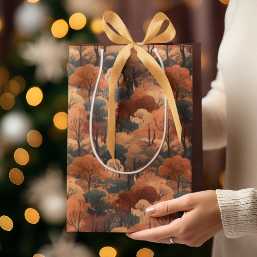 Gelaagd herfstboslandschap - Rustiek bos Medium Cadeauzakje