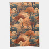 Gelaagd herfstboslandschap - Rustiek bos Theedoek (Verticaal)