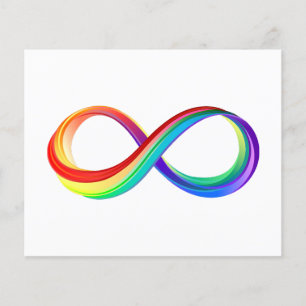 Gelaagd oneindigheidssymbool in regenboogkleuren flyer