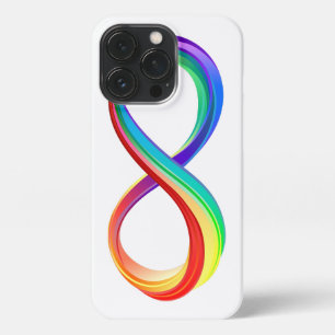 Gelaagd oneindigheidssymbool in regenboogkleuren iPhone 13 pro hoesje