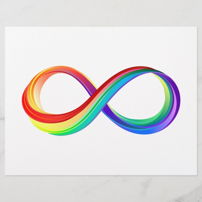 Gelaagd oneindigheidssymbool van de regenboog briefhoofd (Voorkant)