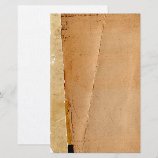Gelaagd oud gescheurd papier 2 briefpapier (Voorkant / Achterkant)