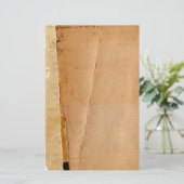 Gelaagd oud gescheurd papier 2 briefpapier (Staand voorkant)
