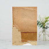 Gelaagd oud gescheurd papier 2 briefpapier (Staand voorkant)