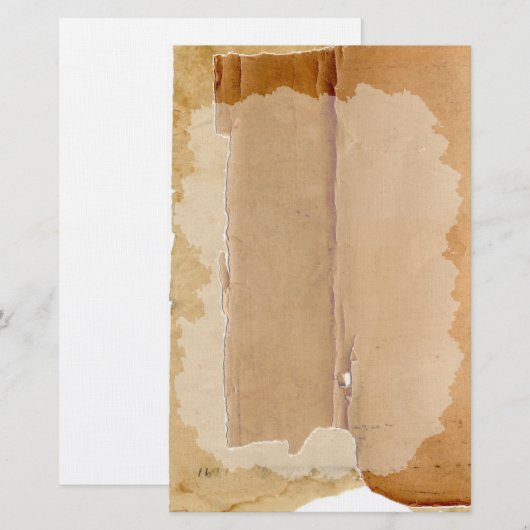 Gelaagd oud gescheurd papier 3 briefpapier (Voorkant / Achterkant)