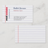 Gelaagd papier Estate Agent Modern Plain Visitekaartje (Voorkant / Achterkant)