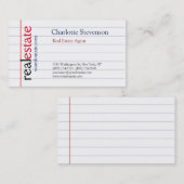 Gelaagd papier Estate Agent Modern Plain Visitekaartje (Voorkant / Achterkant)