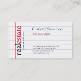 Gelaagd papier Estate Agent Modern Plain Visitekaartje