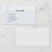 Gelaagd papier visitekaartje (Voorkant / Achterkant)