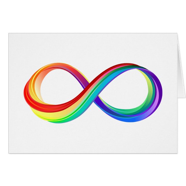 Gelaagd Rainbow Infinity symbool (Voorkant Horizontaal)