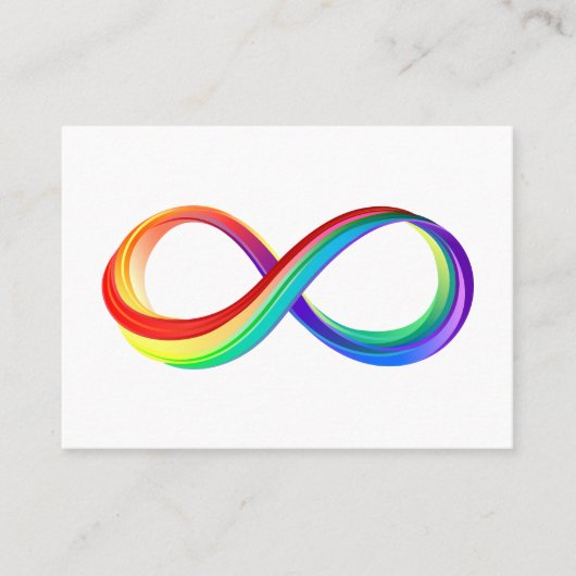 Gelaagd Rainbow Infinity symbool Aanbevelingskaartje (Voorkant)