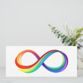 Gelaagd Rainbow Infinity symbool Aankondiging (Staand voorkant)