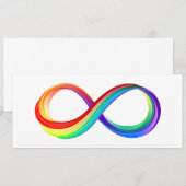 Gelaagd Rainbow Infinity symbool Aankondiging (Voorkant / Achterkant)