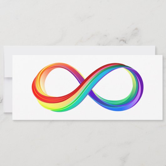 Gelaagd Rainbow Infinity symbool Aankondiging (Voorkant)