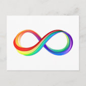 Gelaagd Rainbow Infinity symbool Aankondigingskaart (Voorkant)
